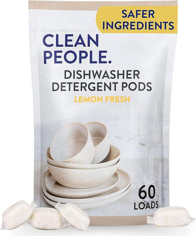 The Clean People Dishwasher Pods - Cuts Grease & Rinses Sparkling Clean - Residue-Free - Phosphat... | Amazon (US)