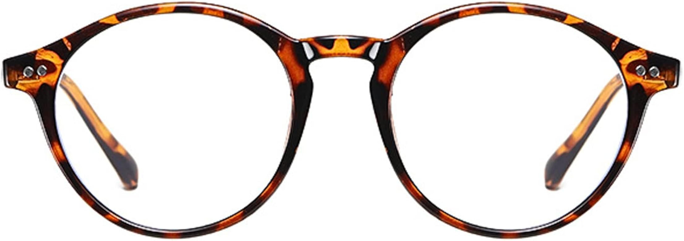 Teumire Blue Light Blocking Glasses Women Men Retro Round Frame Eyeglasses Anti Eyestrain UV Glar... | Amazon (US)