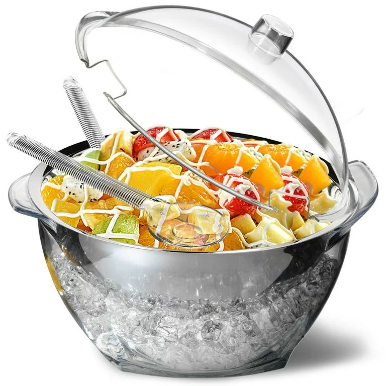 Innovative Life Large Salad Bowl on Ice with Lid, Chilled Mixing Serving Bowl for Party, Clear, A... | Walmart (US)