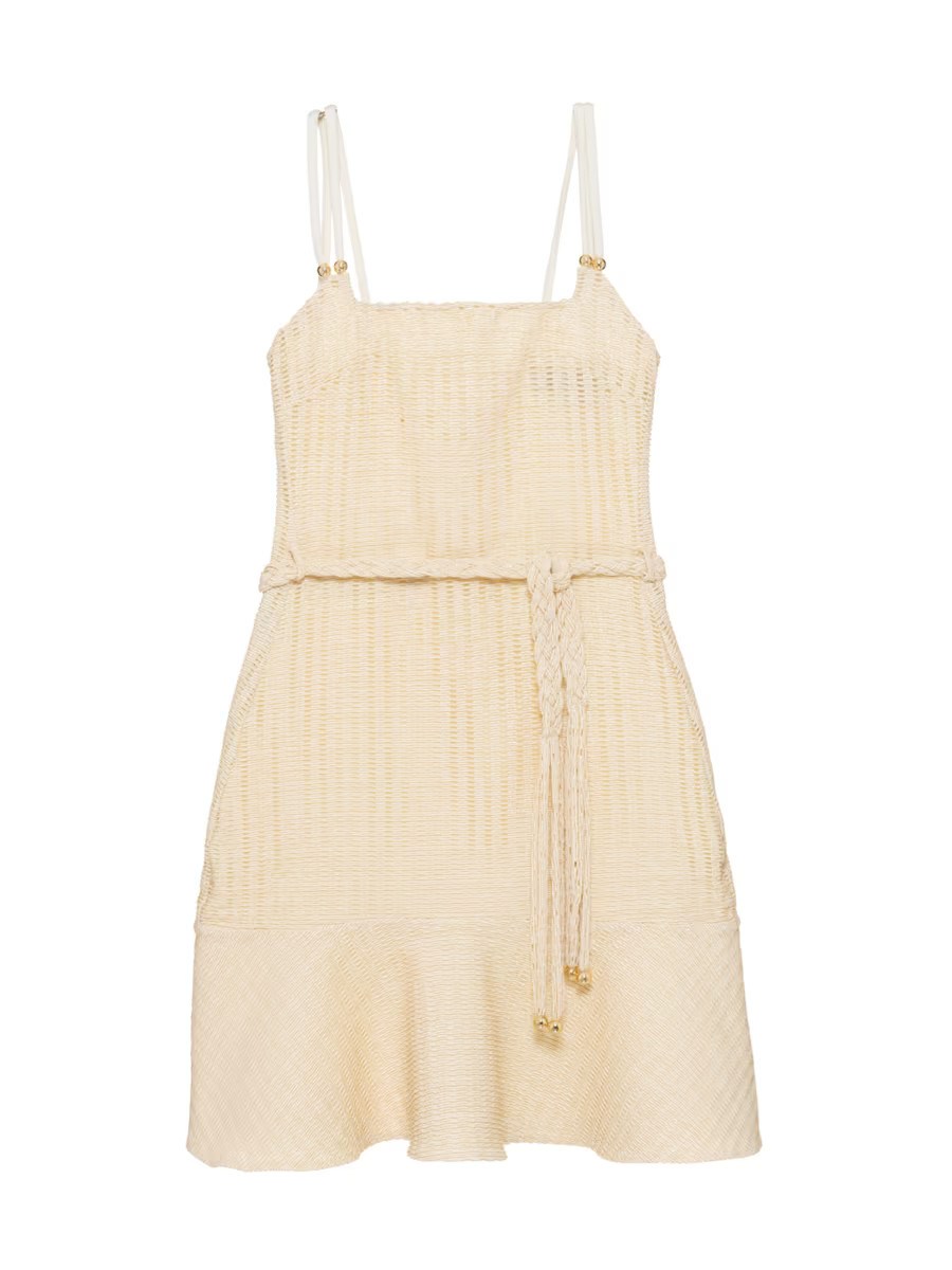 Knit Braided Belt Minidress | Saks Fifth Avenue