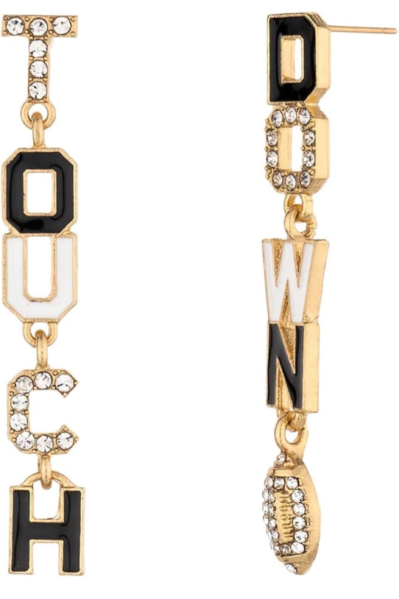 Perfect earrings for any football game. Multiple colors available