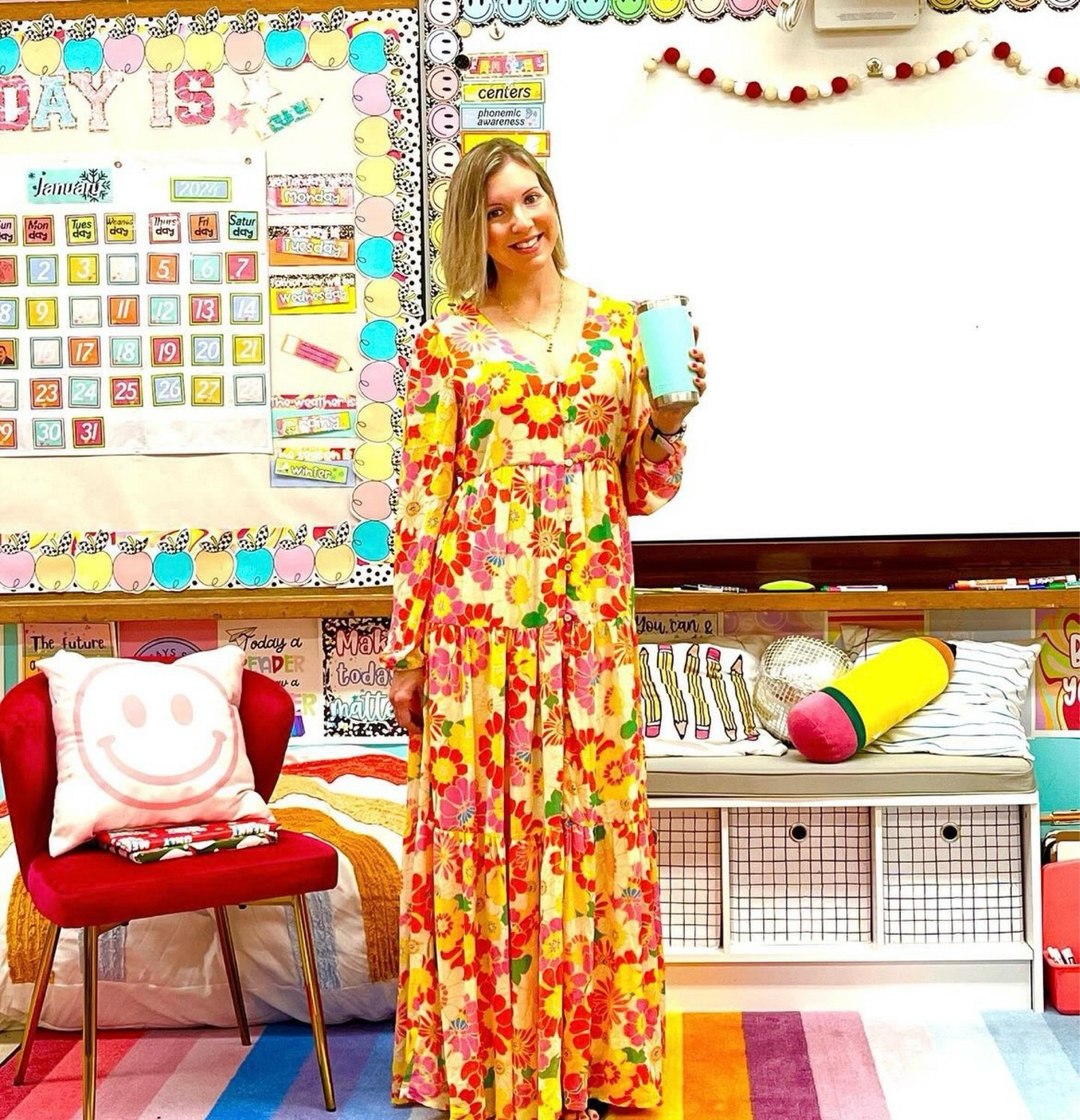 Such a bright and fun dress for school or out! 

#teacheroutfits #teacherfashion 

#LTKworkwear #LTKfindsunder50 #LTKstyletip