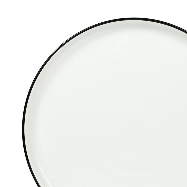 Mainstays Black Rim Stoneware Dinner Plate - Walmart.com | Walmart (US)