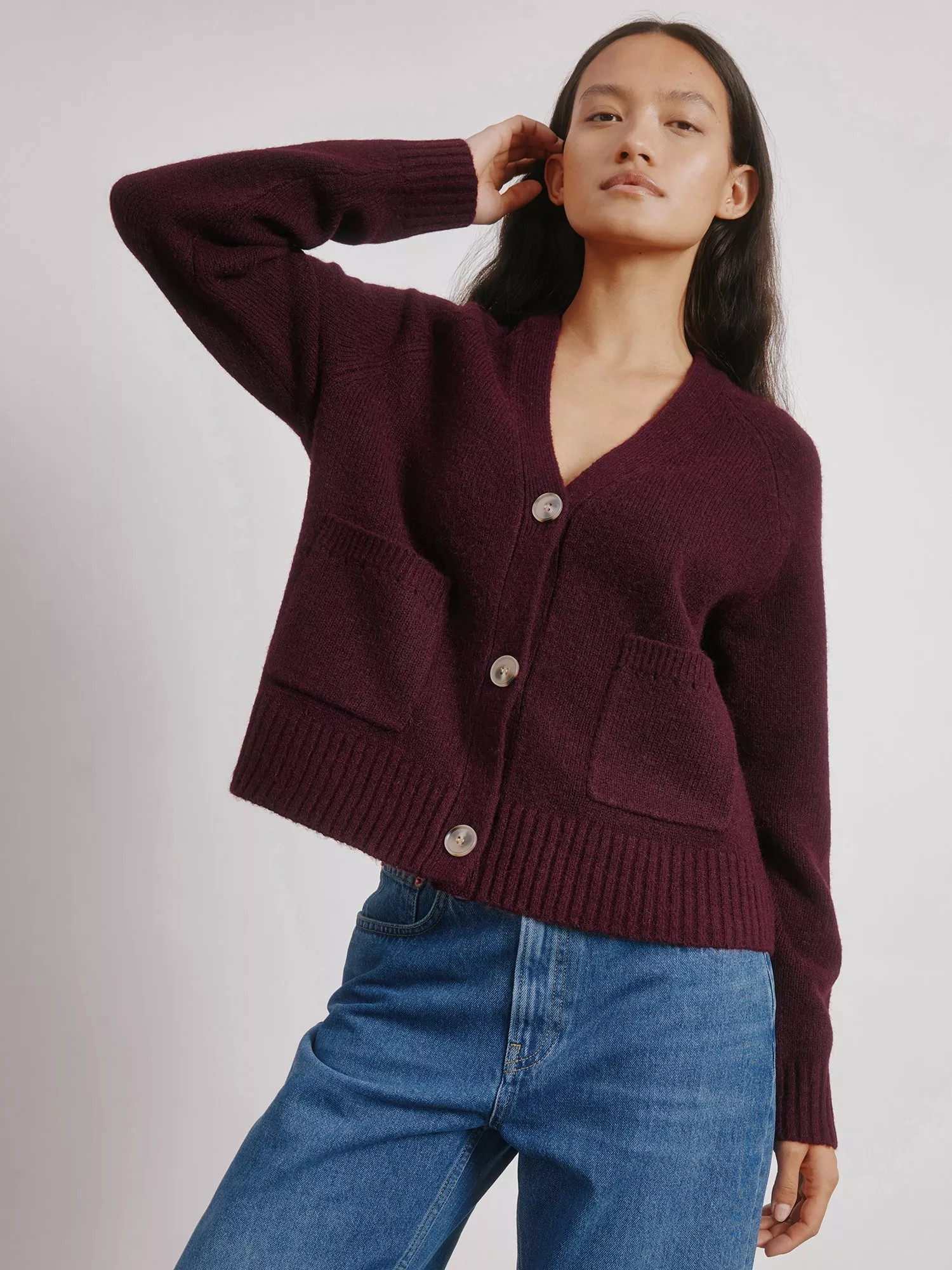 Albaray Cosy Patch Pocket Cardigan | John Lewis (UK)