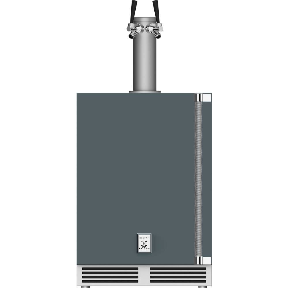 Hestan - GFDS Series 5.2 Cu. Ft. Double Faucet Beverage Cooler Kegerator - Pacific Fog | Best Buy U.S.