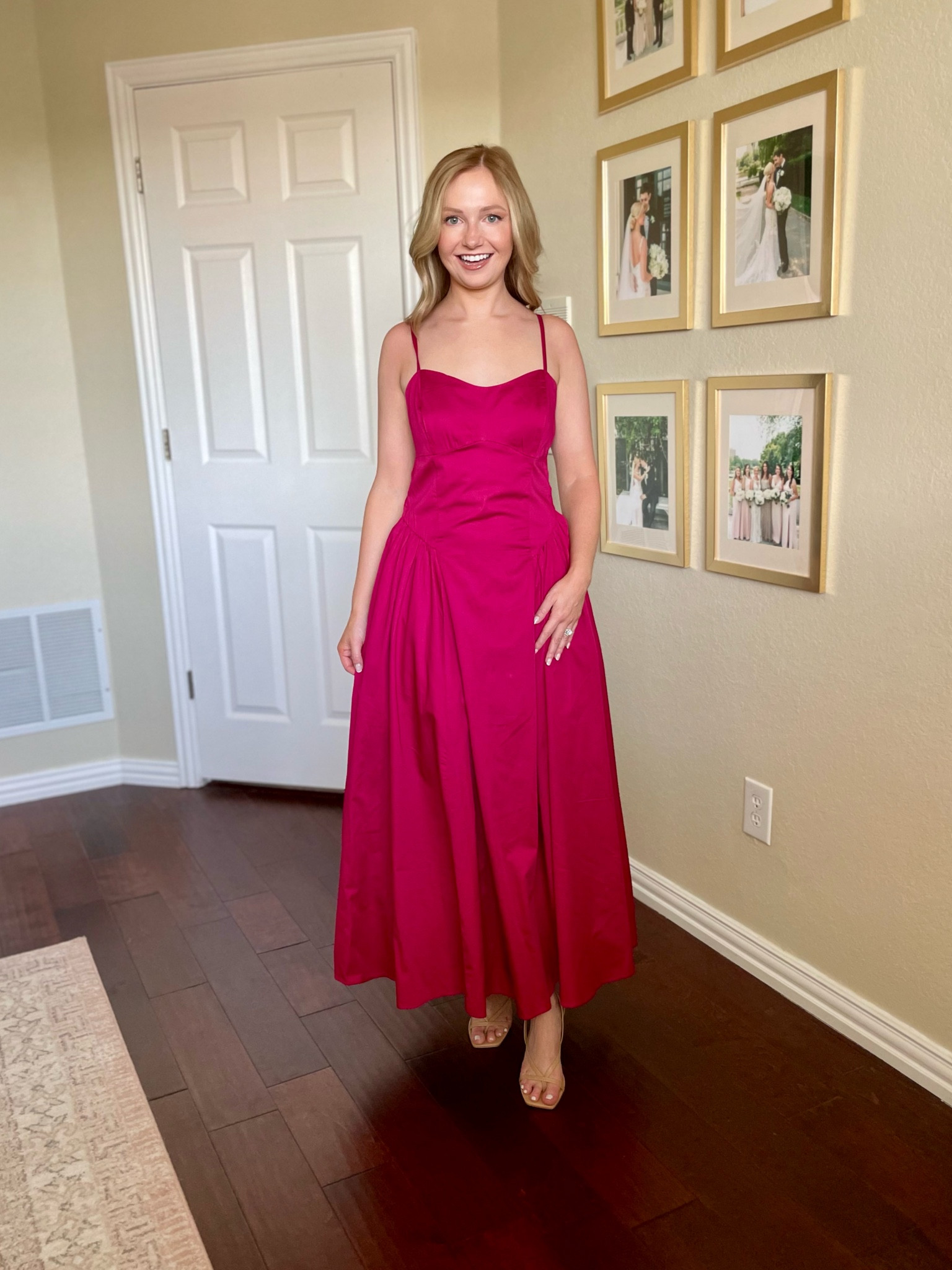 Wearing an XS regular | wedding guest dress, drop waist dress, midi dress, open back dress, fall dress 

#LTKFallSale #LTKSeasonal #LTKWedding