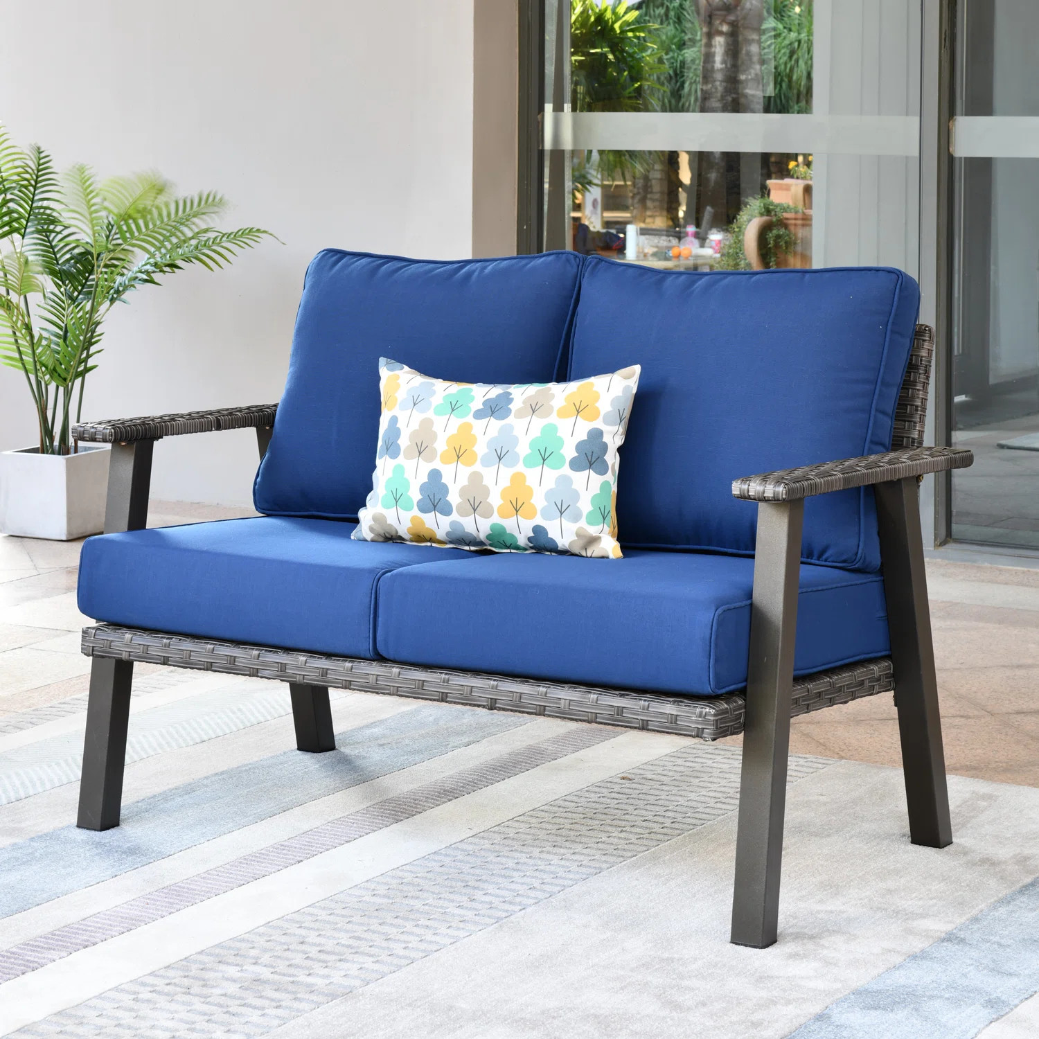Aisatou 50'' Outdoor Loveseat | Wayfair North America