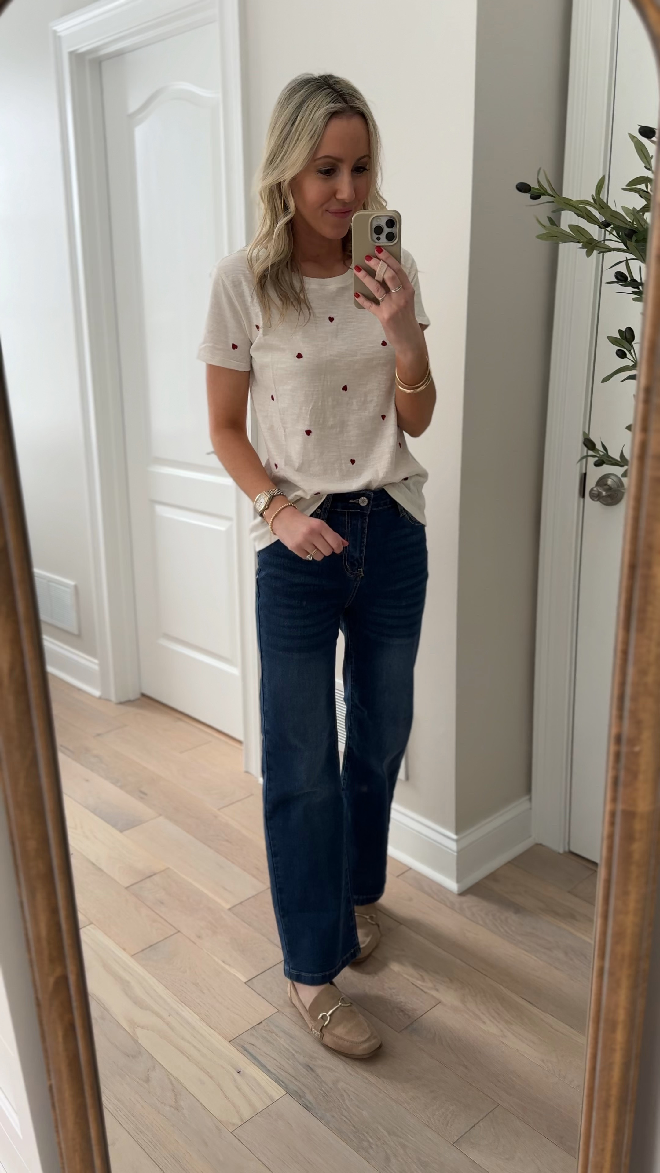 New arrival from Kohl’s! The cutest Valentine’s Day heart tshirt! Sized up to the small. Wearing the smallest size in the jeans. I’m 5’7”. 

#LTKWatchNow #LTKFindsUnder50 #LTKSeasonal