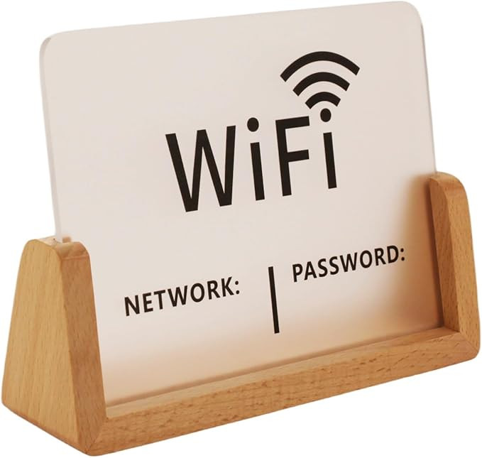 Wifi password signs creative vertical desktop American modern Simplicity, Wifi signs for home dec... | Amazon (US)