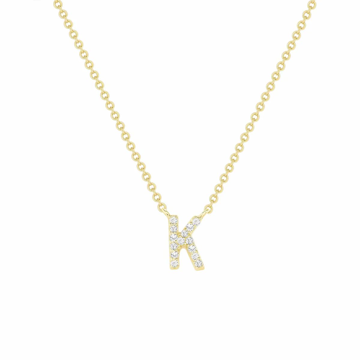 Small Diamond Initial Necklace | Happy Jewelers