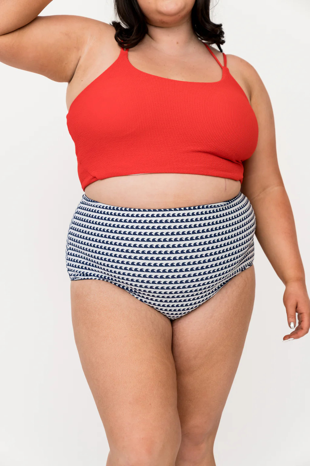 Leisure Reversible Bottom | Navy Wave | Coral Reef Swim