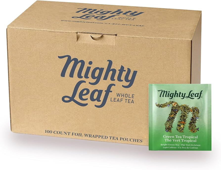 Mighty Leaf Green Tea Tropical – 100 Count Whole Leaf Green Tea Bags – Pyramid Sachets with P... | Amazon (US)