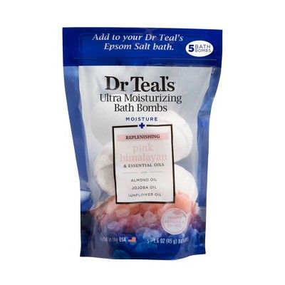 Dr Teal's Replenishing Pink Himalayan Ultra Moisturizing Bath Bombs - 5ct | Target