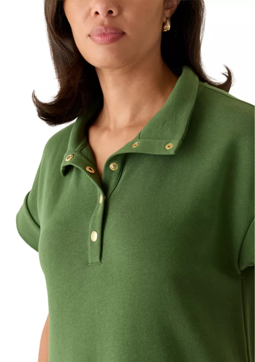 Women's Scalloped Knit Mini Shirtdress | Belk