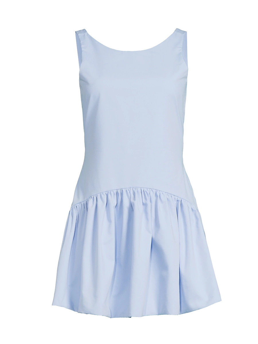 Women's Addison Colorblocked Fit & Flare Minidress - Cloud Blue - Size Small | Saks Fifth Avenue