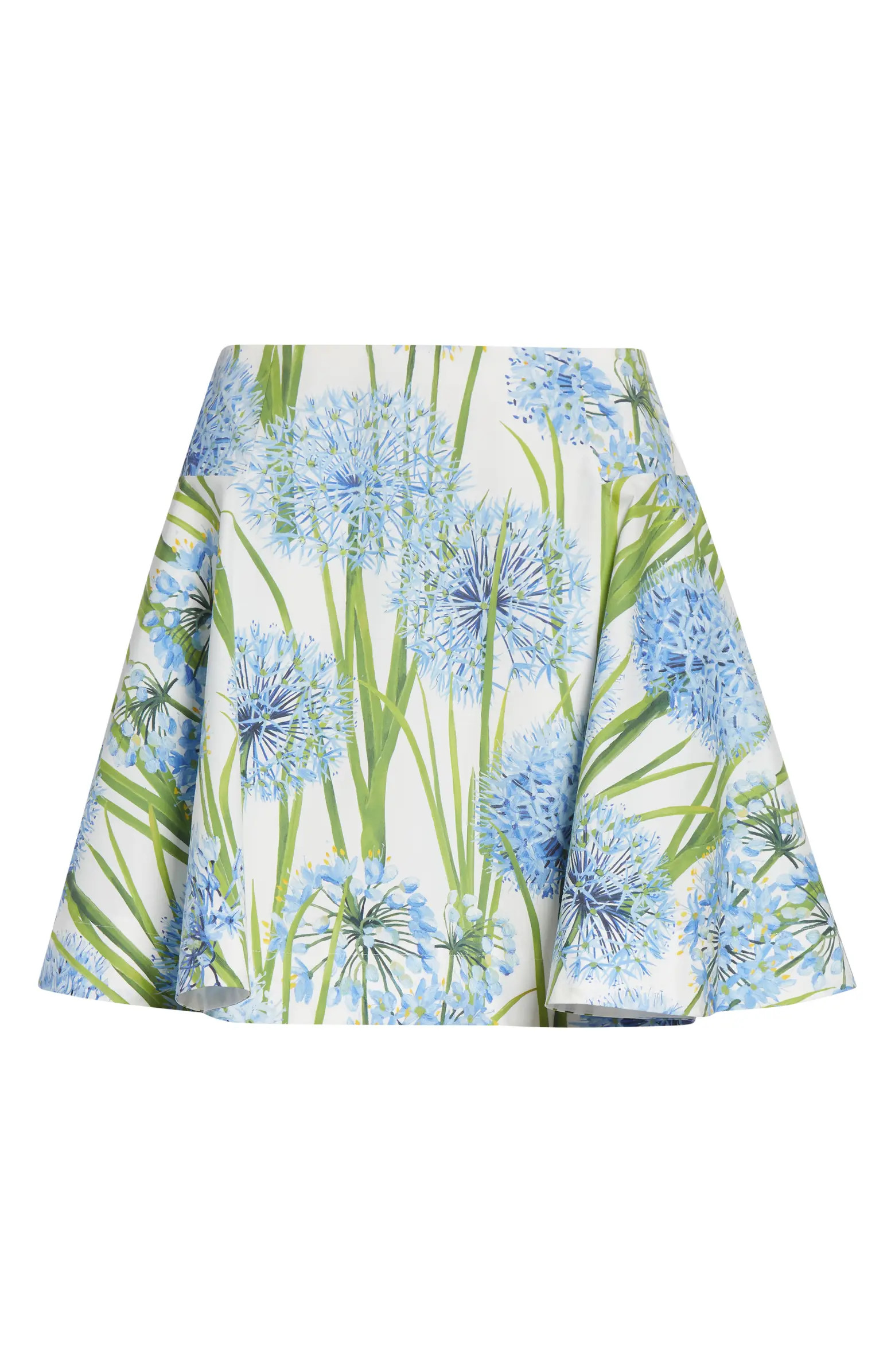Oscar de la Renta Allium Cotton Stretch Poplin Skirt | Nordstrom | Nordstrom
