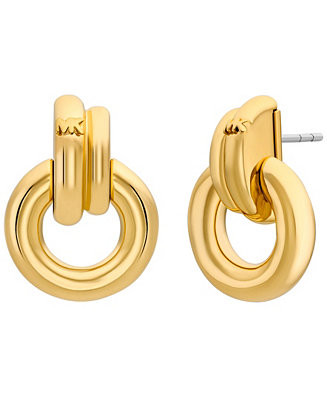 Gold Tone Torus Drop Earrings | Macy's