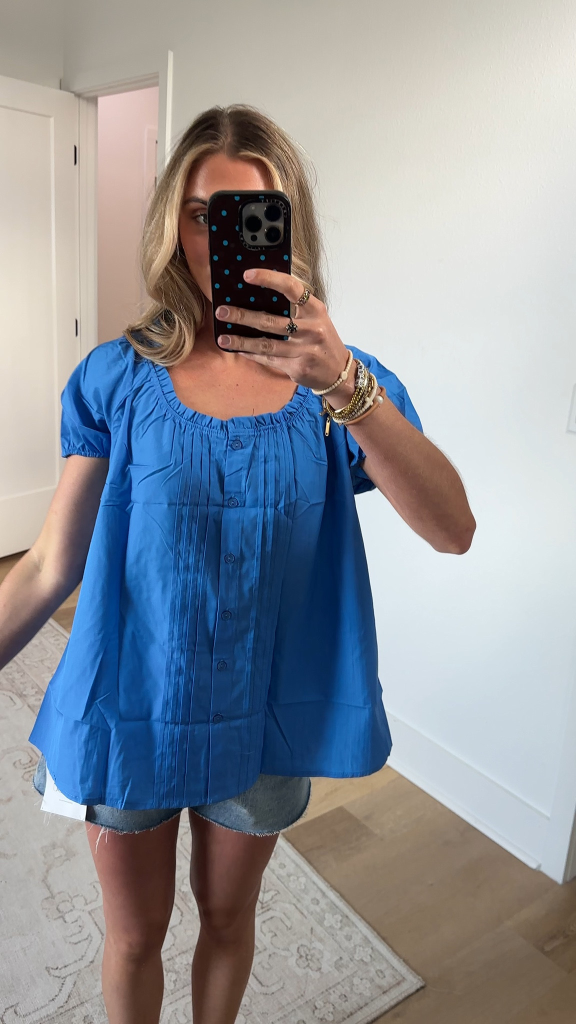 Amazon size small Tankaneo Womens Scoop Neck Babydoll Tops Summer Dressy Short Puff Sleeve Button Down Shirts Oversized Pleated Tunic

#LTKootd #LTKSeasonal #LTKSaleAlert
