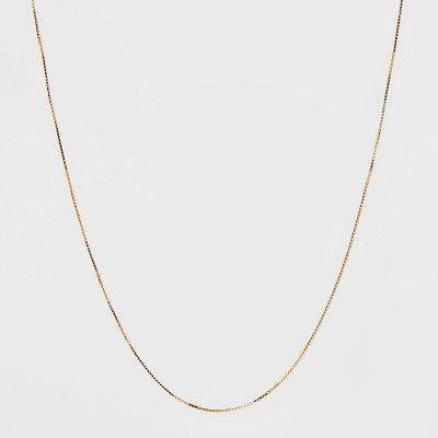 14K Gold Plated Box Chain Necklace - A New Day™ Gold | Target