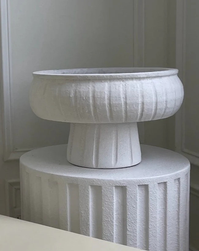 AEGEAN PEDESTAL BOWL | Off-White Palette