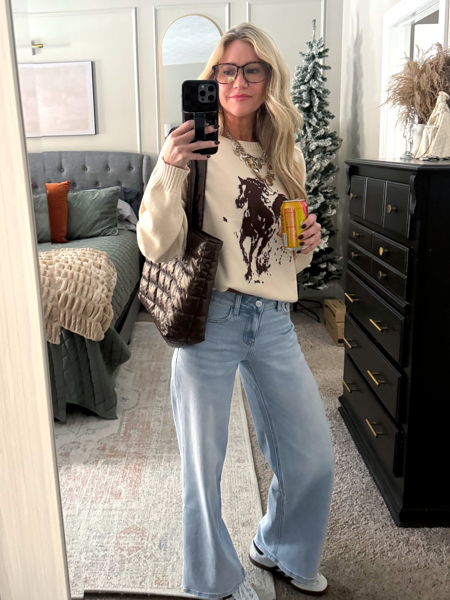  Casual Jean outfit inspiration for winter, horse western sweater and jeans 

#LTKOver40 #LTKootd #LTKFindsUnder100