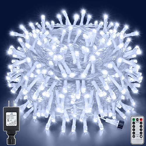 Ollny Christmas Lights Outdoor String Lights 200LED/66FT Plug-in with Remote Waterproof Fairy Twi... | Amazon (US)