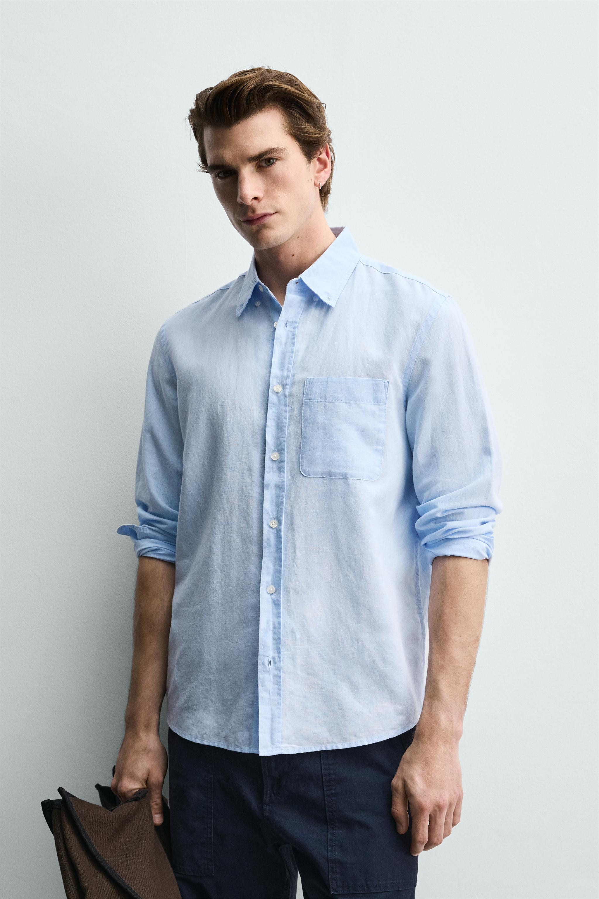 REGULAR-FIT-HEMD AUS LEINEN UND BAUMWOLLE | Zara DE