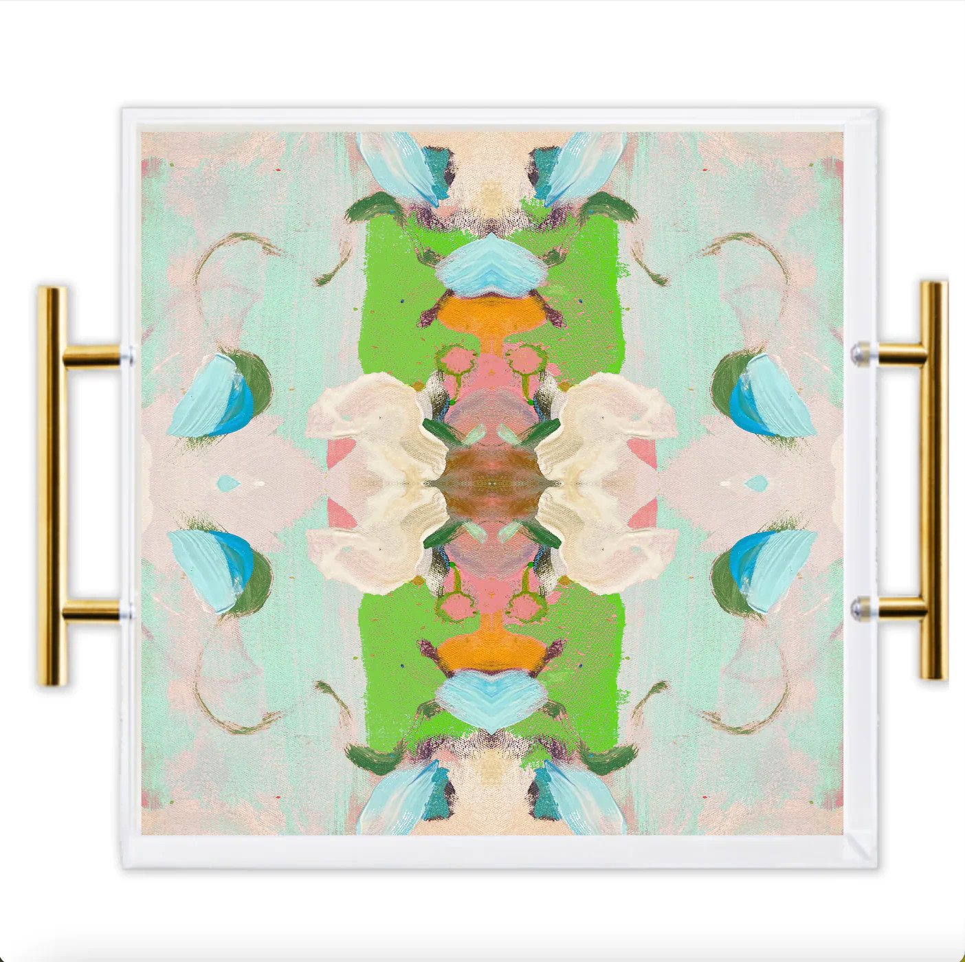 Monet's Garden Green Large  Acrylic Tray | Auden & Avery
