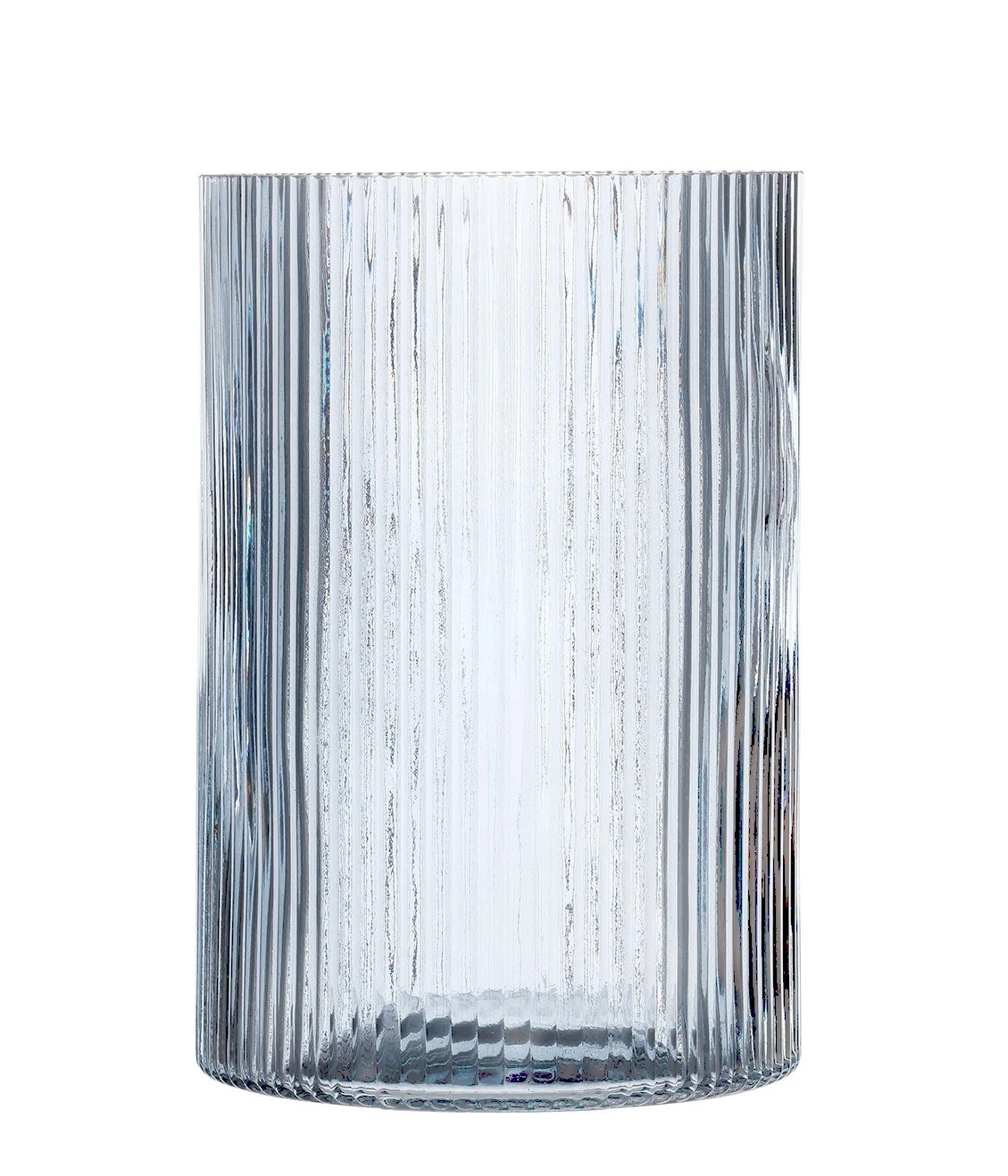 Better Homes & Gardens Blue Glass Ribbed Hurricane Candleholder, 8", Large, Living Room | Walmart (US)