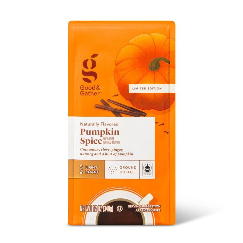 Naturally Flavored PUMPKIN SPICE Light Roast Ground Coffee - 12oz - Good & Gather™ | Target