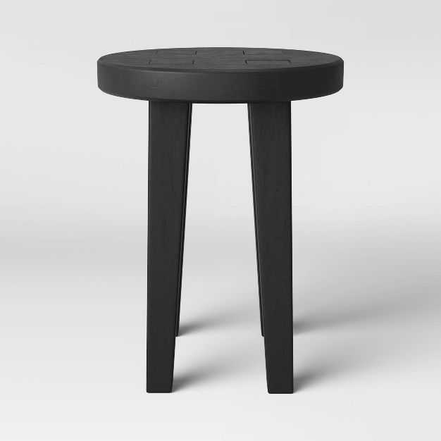 Woodland Carved Wood Accent Table - Black - Threshold™ | Target