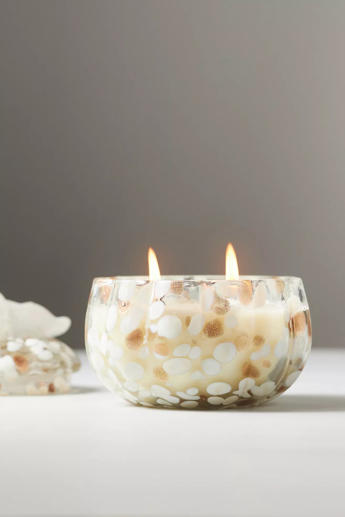 Cheena White Birch & Pumpkin Glass Pumpkin Candle | Anthropologie (US)