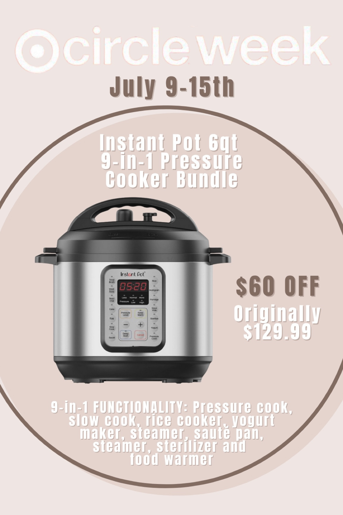 Instant Pot 6qt 9-in-1 Pressure … curated on LTK