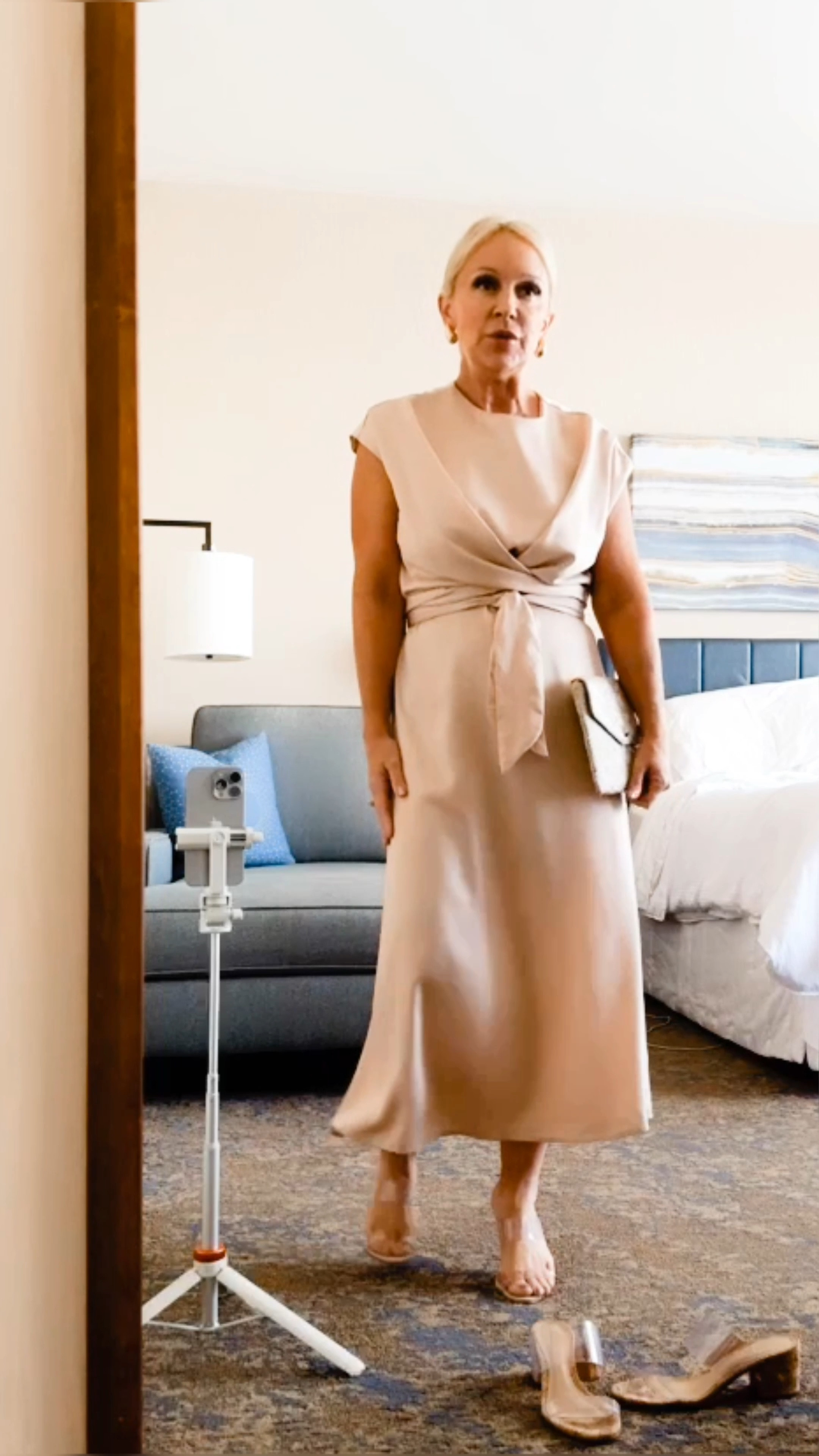 My evening dresses for #LTKcon - both are from Amazon and under $75. While the mauve dress I’m wearing is a silk material, it is currently only available in a matt material. As for the black evening dress, it is intended to be a midi dress on most people, but is a maxi dress on my 5’1 frame. Should I wear the 1 inch or the 3 inch heels with the black black dress?

#LTKWedding #LTKFindsUnder50 #LTKCon