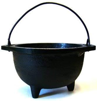 Cast Iron Cauldron w/handle, ideal for smudging, incense burning, ritual purpose, decoration, can... | Amazon (US)