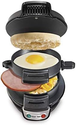 Hamilton Beach Breakfast Sandwich Maker with Egg Cooker Ring, Customize Ingredients, Perfect for ... | Amazon (US)