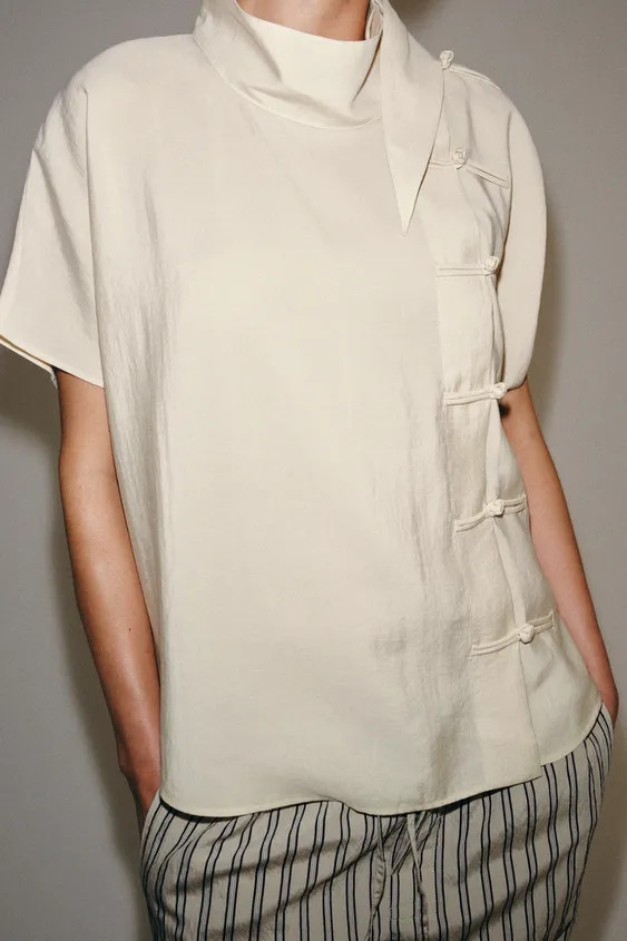 ZW COLLECTION FLOWING FIREMAN CLASP BLOUSE | Zara UK