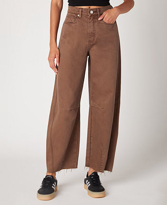 Women's High Rise Barrel Jeans | Macy's