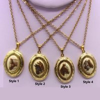 Horse Locket Necklace Pendant, Vintage Necklace, 18x13mm Stone Pendant | Etsy (US)