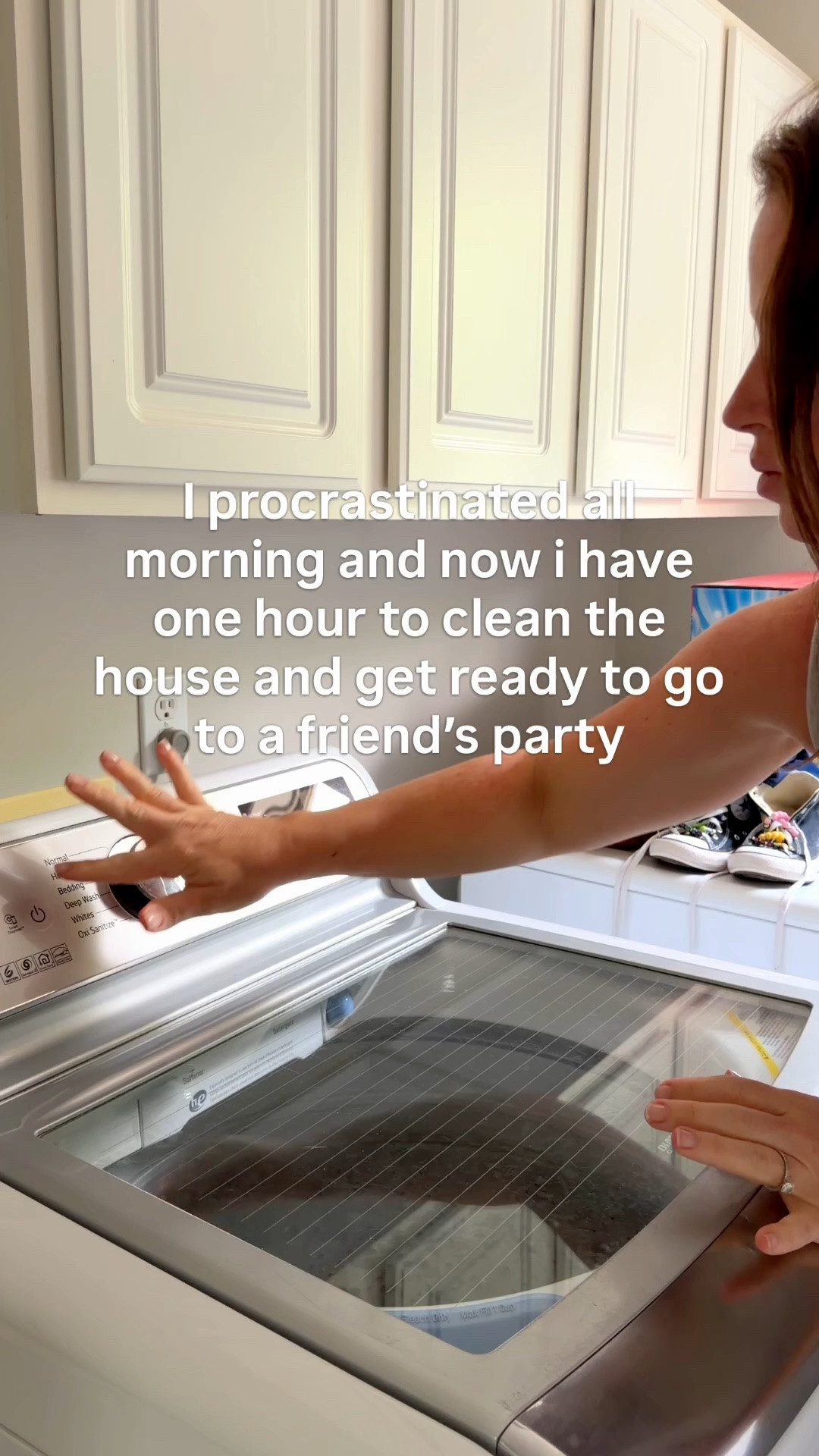 I could start on time and get it all done slowly or I could start late and be motivated!
#cleanwithme #housereset #procrastinate

#LTKdayinmylife #LTKmomlife #LTKHome