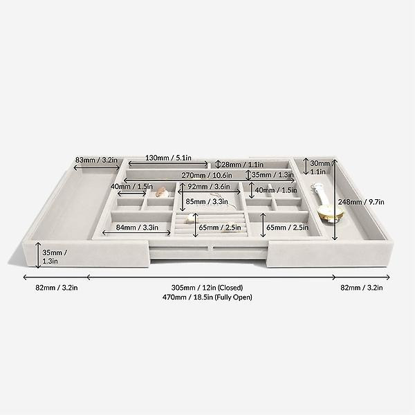 Stackers Medium Expandable Jewelry Storage Tray | The Container Store