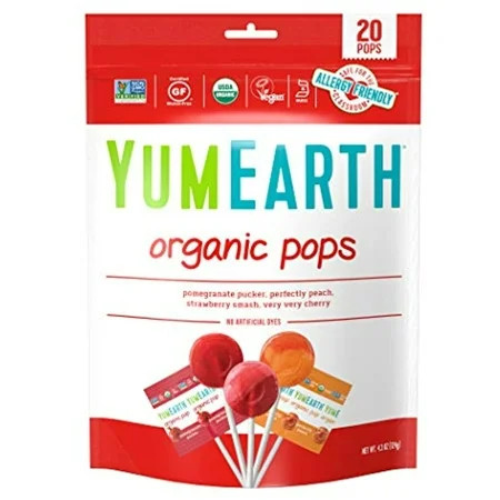 Yumearth Organic Lollipops Assorted Flavors 4.3 Ounce 20 Lollipops - Allergy Friendly Non Gmo Gluten | Walmart (US)