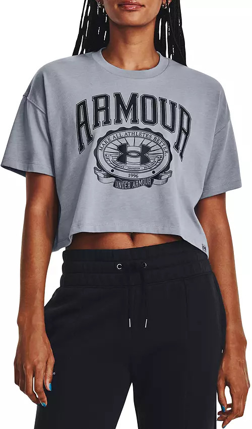 Under Armour Women's Boxy Graphic Short Sleeve Crop Top | Dick's Sporting Goods
