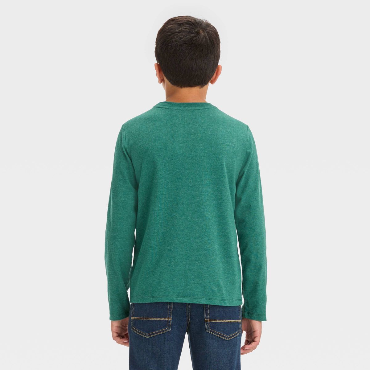 Boys' Long Sleeve 'Cozy Season' Graphic T-Shirt - Cat & Jack™ Dark Green | Target