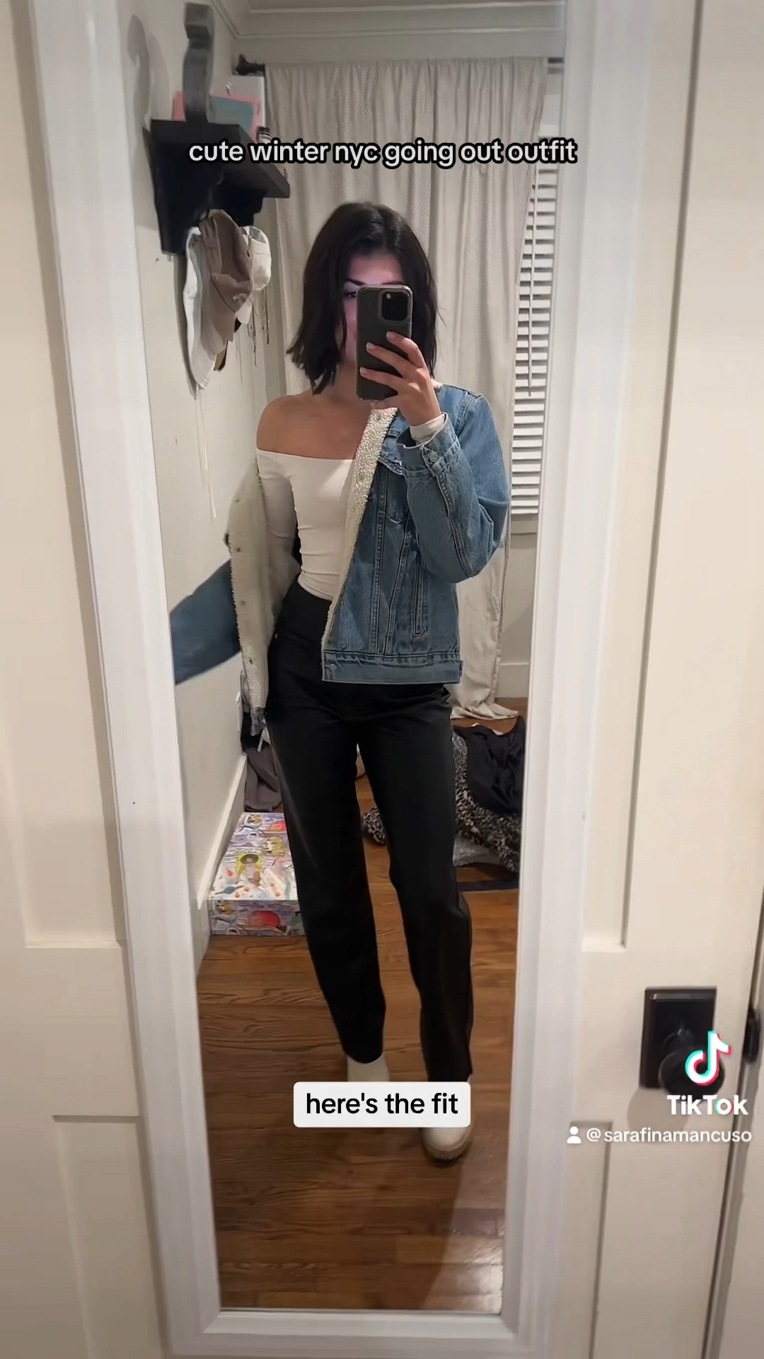 Outfit of the night! Leather pants, body suit, booties & jean jacket🤍

#LTKVideo #LTKstyletip #LTKSeasonal