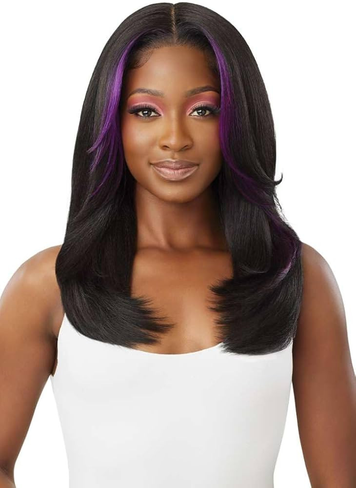 Outre Lace Front Wig - Perfect Hair Line 13X6 - Laysha (DRST BLACK PINK) | Amazon (US)