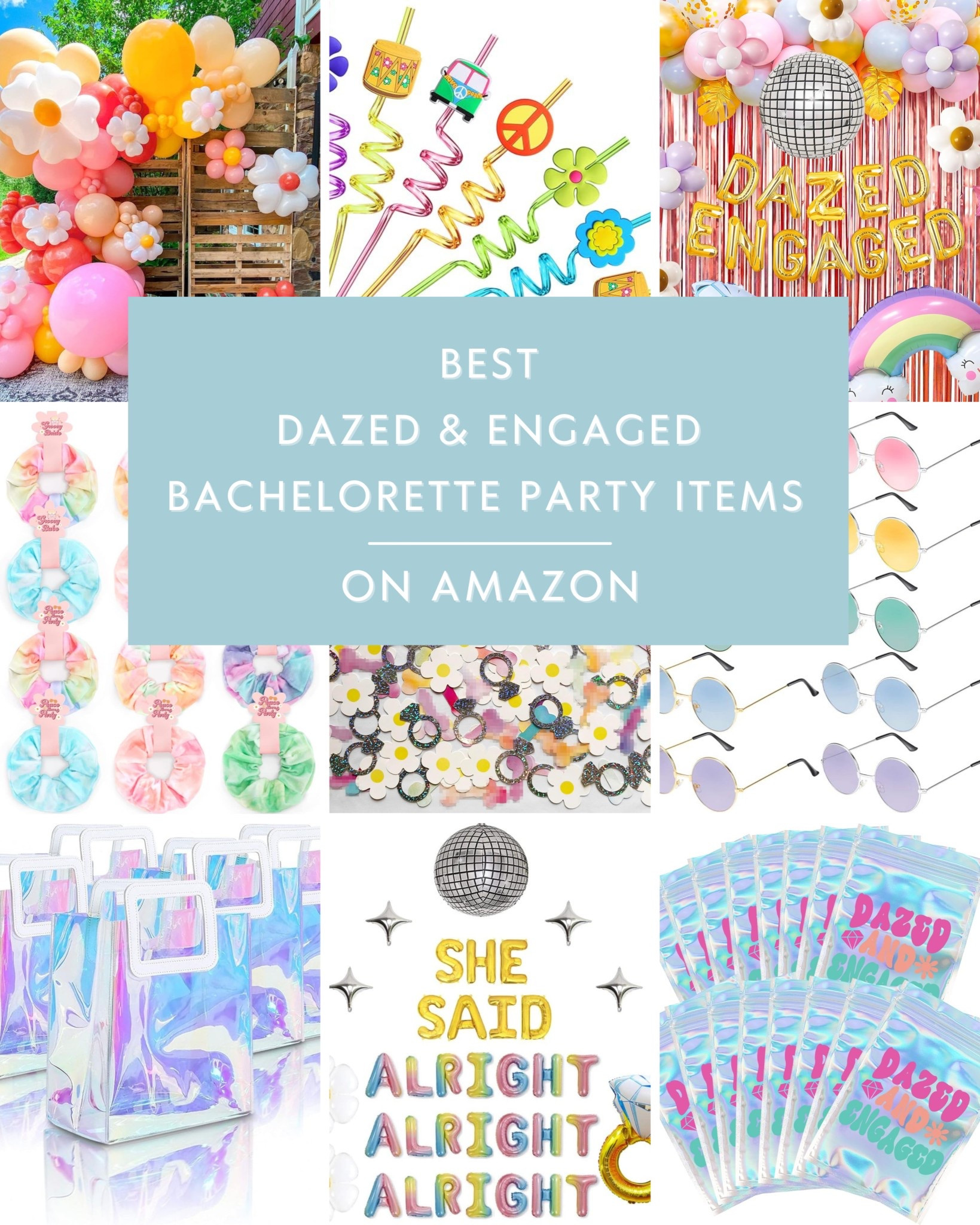 Dazed and engaged bachelorette party items on Amazon ✌️ what a cute, vibrant theme for Spring and Summer brides! 

#LTKParties #LTKWedding