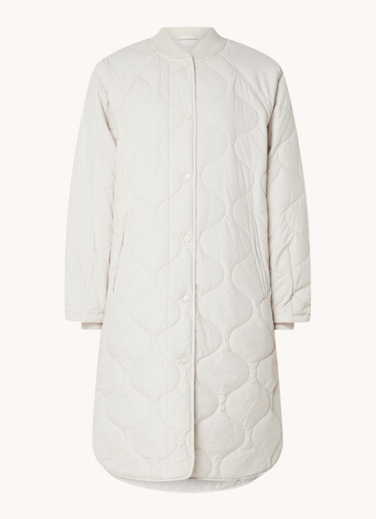 Longline gewatteerde jas met quilt patroon | De Bijenkorf (NL)