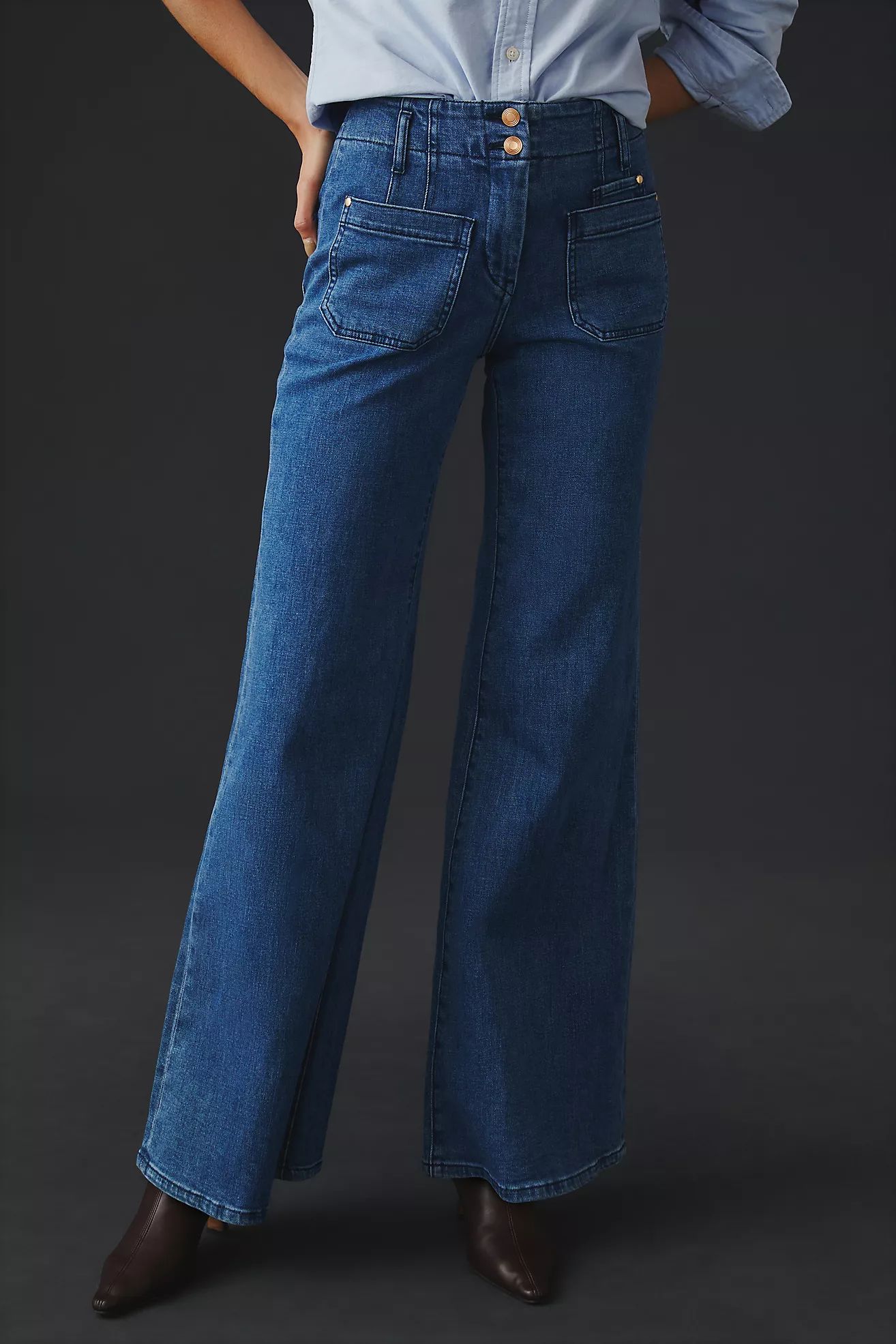 Maeve The Junie High-Rise Flare Pants | Anthropologie (US)