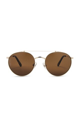 Indio Sunglasses in Gold Metal & Dark Bronze | Revolve Clothing (Global)